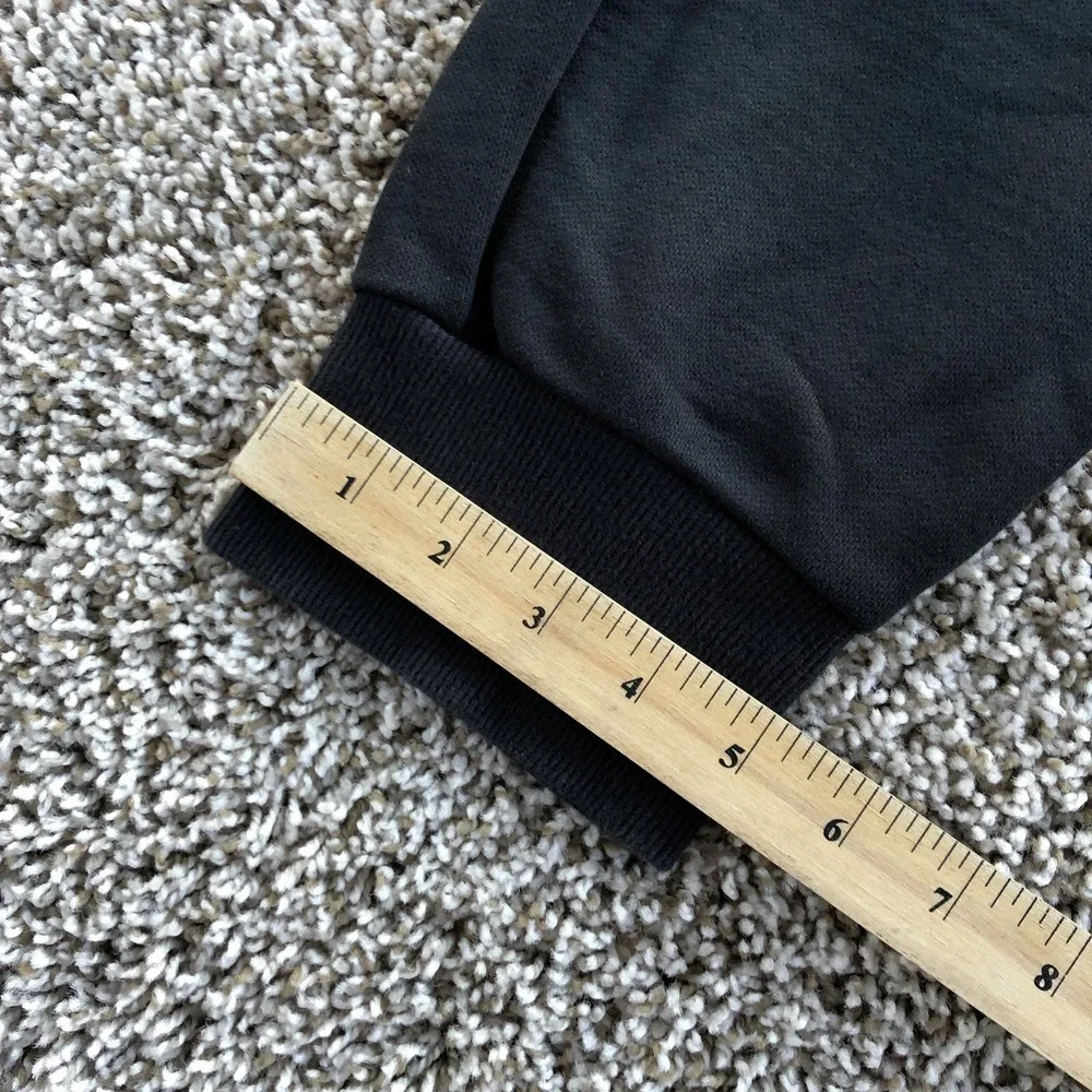 Evisu Heritage Jogger Pants Mens Size Large Black Front Logo Sweatpants Trousers